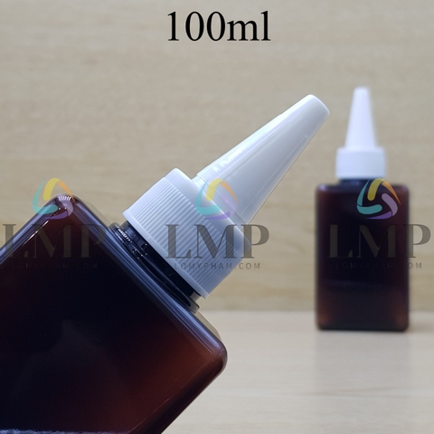 Chai lotion vuông nắp nhọn sọc