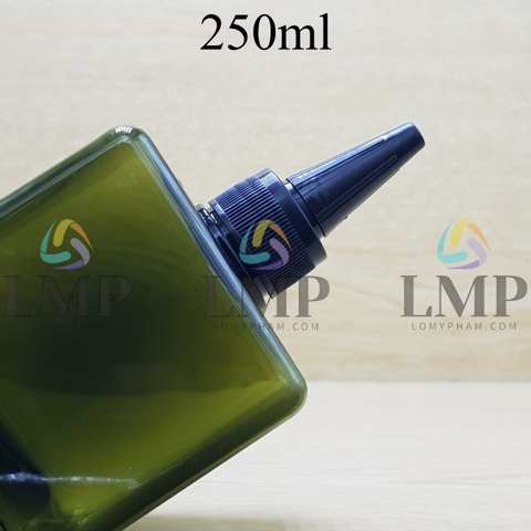 Chai lotion vuông nắp nhọn sọc