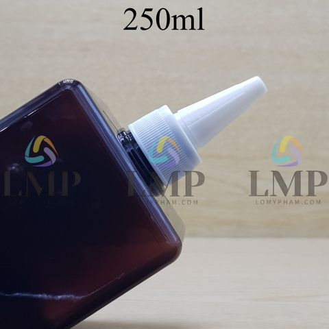 Chai lotion vuông nắp nhọn sọc