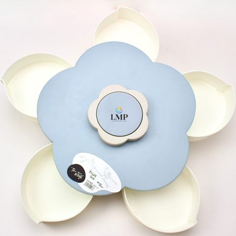 Khay đựng mứt kẹo tự xoay hình cánh hoa