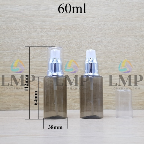 Chai PETG vai ngang đầu xịt giọt xi