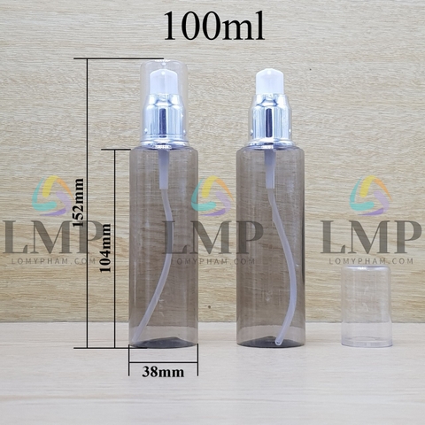 Chai PETG vai ngang đầu xịt giọt xi