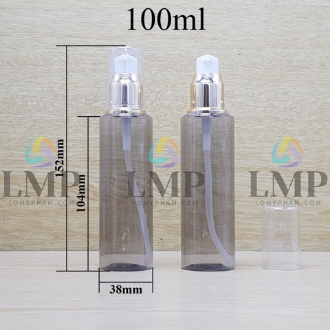 Chai PETG vai ngang đầu xịt giọt xi