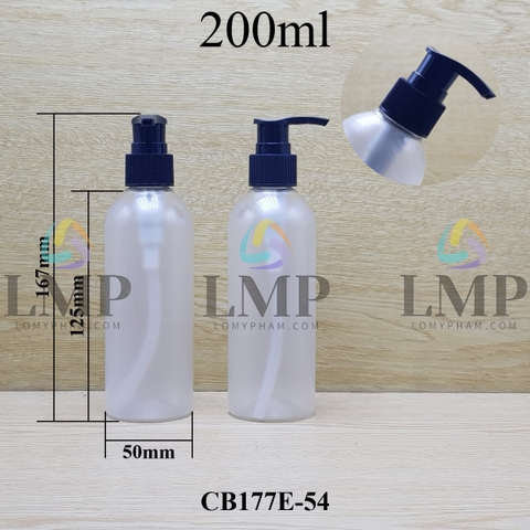Chai 24g vai tròn vòi van sọc 200ml