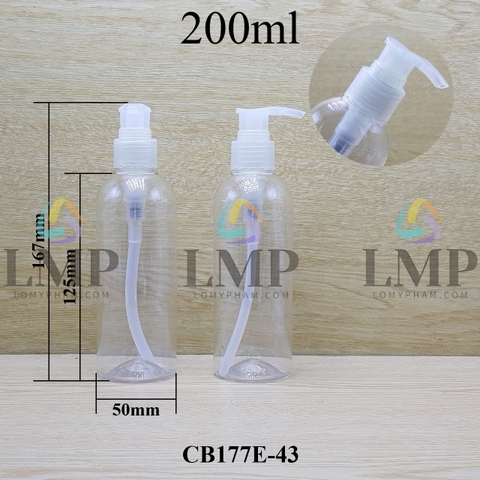 Chai 24g vai tròn vòi van sọc 200ml