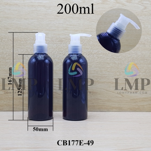 Chai 24g vai tròn vòi van sọc 200ml