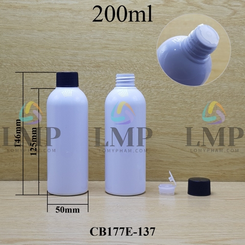 Chai 24g vai tròn nắp vặn sọc 200ml