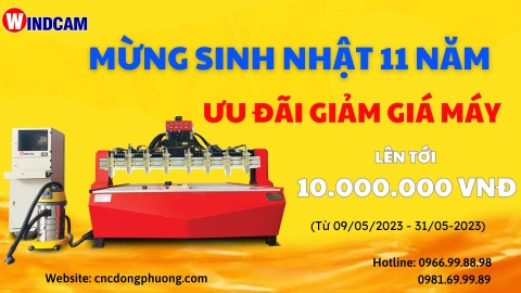 ĐẠI TIỆC GIẢM GIÁ MÁY DUY NHẤT THÁNG 5/2023 - MỪNG SINH NHẬT CÔNG TY 11 TUỔI