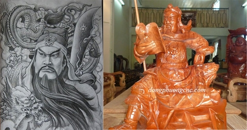 Ý nghĩa của tượng quan công trong phong thủy - cách tạo ra tượng quan công đẹp nhờ máy CNC đục tượng