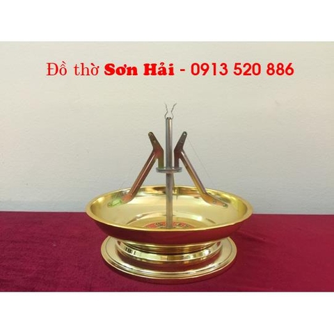 Khay đốt hương (nhang) vòng, loại hương vòng cháy 24h/nén, rộng 19cm, cao 19cm