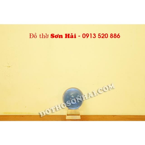 Quả cầu thủy tinh giá rẻ màu xanh 7cm x 11cm