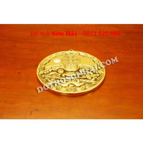 Gương bát quái hổ phù bằng đồng Đài Loan, rộng 17,5 cm