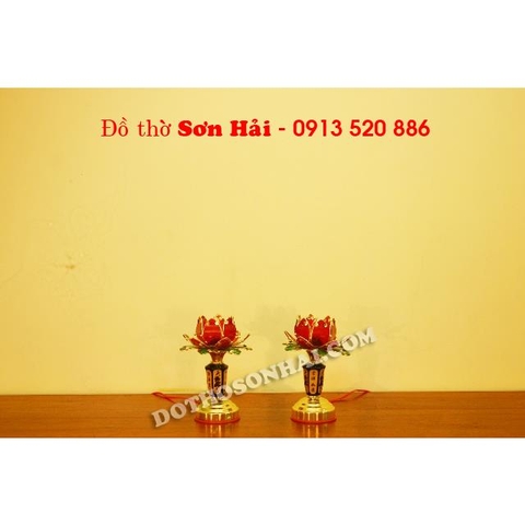 Đèn bàn thờ Phật cao 20cm