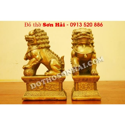 Con nghê trong phong thủy bằng đồng 10cm x 18cm