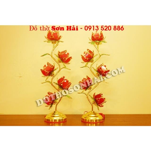 Đèn thờ hoa Sen 5 bông cao 75cm