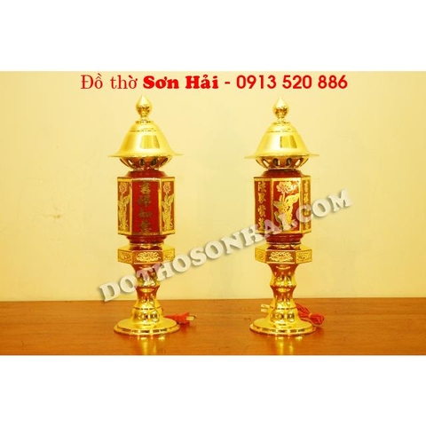 Đèn thờ cúng bóng thủy tinh cao 40cm