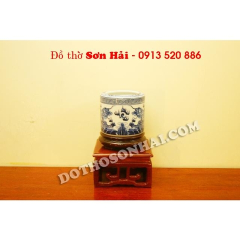 Đế bát hương đơn vuông gỗ hương rộng 14cm