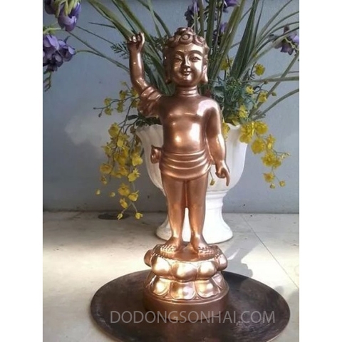 Đúc tượng Đức Phật đản sinh bằng đồng đỏ, mã D02