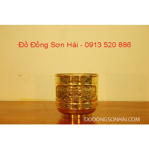 Bát hương đồng Đài Loan đẹp rộng 11cm, cao 10cm, mã A159