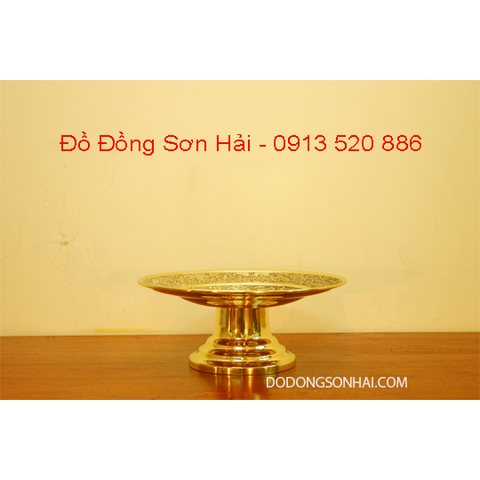 Mâm bồng bằng đồng Đài Loan cao cấp Phú Quý, rộng 29cm, mã D457