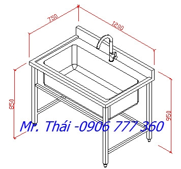 Chậu Rửa Đơn 1200mm