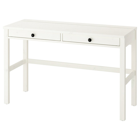BÀN 2 NGĂN KÉO HEMNES IKEA - TRẮNG 120x47 cm