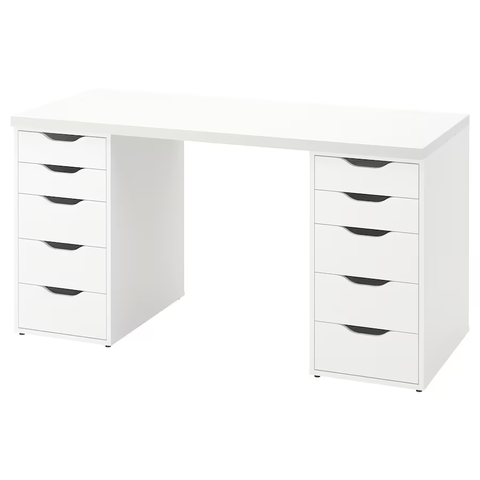 BÀN LÀM VIỆC LAGKAPTEN / ALEX IKEA - TRẮNG 140x60 cm
