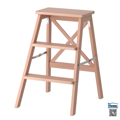 GHẾ BẬC THANG 3 BẬC BEKVÄM IKEA - Màu sồi (63 cm)