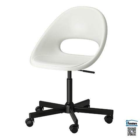 GHẾ XOAY LOBERGET / MALSKÄR IKEA - Màu trắng / đen