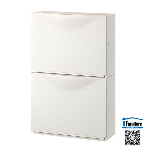 TỦ GIÀY NHỰA TRONES IKEA - TRẮNG 52x18x39 cm