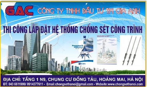 Gói dịch vụ lắp dựng chống sét TRỌN GÓI 40 triệu nhà biệt thự