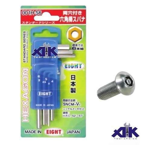 Bộ lục giác có lỗ Eight 001H-S6
