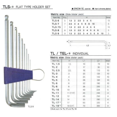 Bộ lục giác chìm EIGHT TLS-9
