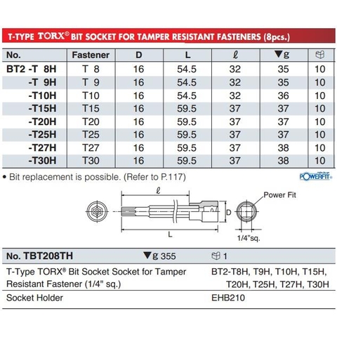 Đầu bits sao có lỗ khẩu 1/4 BT2