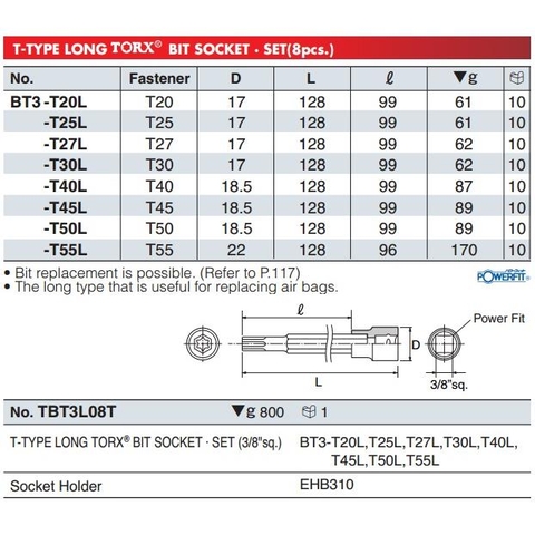 Đầu bits sao khẩu 3/8 BT3
