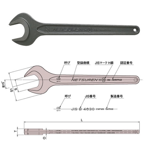 Cờ lê mở 1 đầu Neturen dòng J