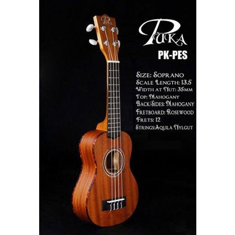 Đàn Ukulele Puka Soprano PK-PES