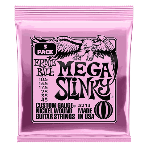 Dây Đàn Guitar Điện Ernie Ball 3213 Mega Slinky Nickel Wound - Cỡ .0105-.048