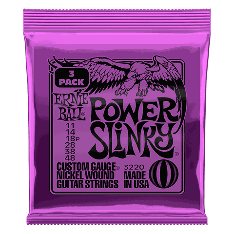 Dây Đàn Guitar Điện Ernie Ball 3220 Power Slinky Nickel Wound - Cỡ .011-.048