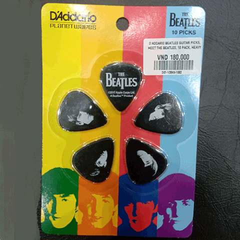 Set 10 Pick Gảy D'addario cho Guitar và Ukulele Phiên Bản The Beatles