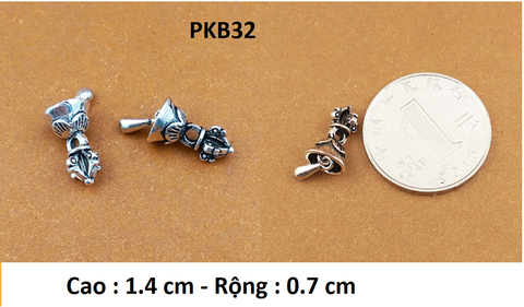 PHỤ KIỆN CHARM BẠC CHUÔNG CHÙY KIM CANG - PKB32