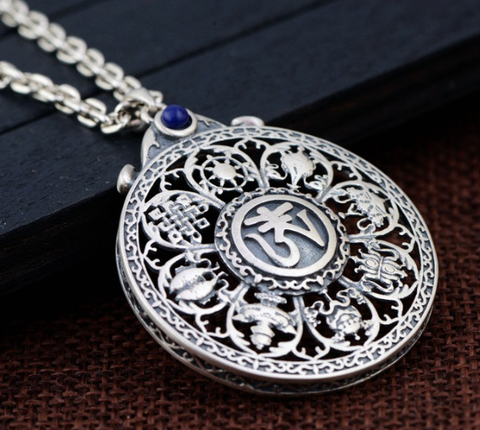 Mặt Dây Chuyền Khắc Chữ Om - Bát Bảo - DC468