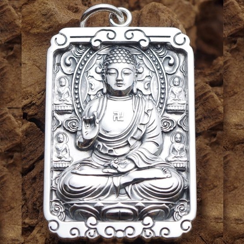 Mặt Dây Chuyền Đại Nhật Như Lai - Khắc Om Mani Padme Hum - DC489