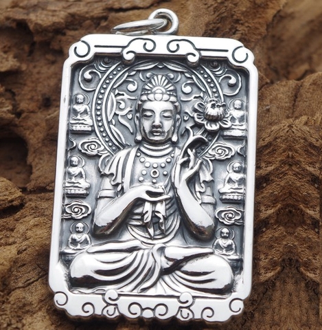 Mặt Dây Chuyền Đại Thế Chí Bồ Tát - Khắc Om Mani Padme Hum - DC492