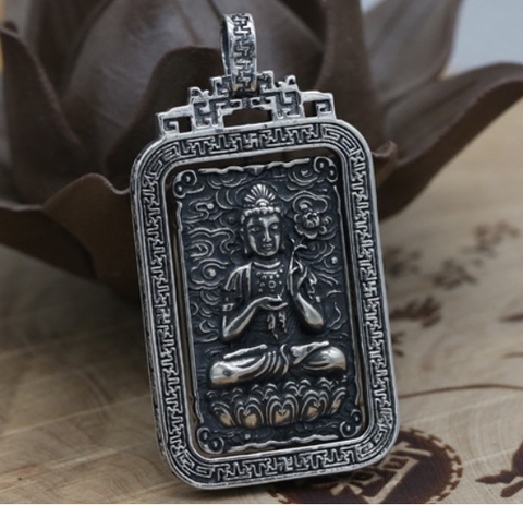 Mặt Dây Chuyền Đại Thế Chí Bồ Tát - Khắc Om Mani Padme Hum - DC507