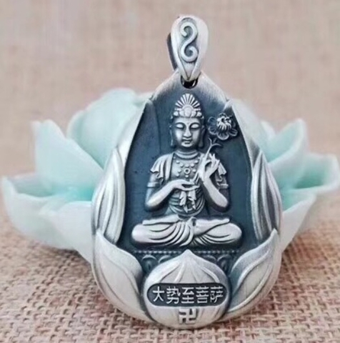 Mặt Dây Chuyền Đại Thế Chí Bồ Tát - Khắc Om Mani Padme Hum - DC5124