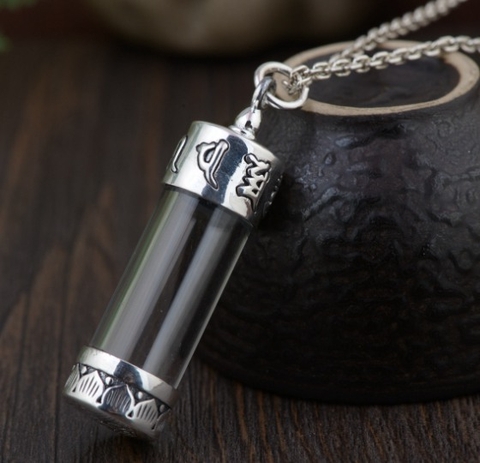 MẶT DÂY CHUYỀN BÌNH ĐỰNG XÁ LỢI LƯU LY NHỎ- DC527