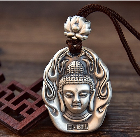 Mặt Dây Chuyền Đại Nhật Như Lai - Khắc Om Mani Padme Hum - DC5341