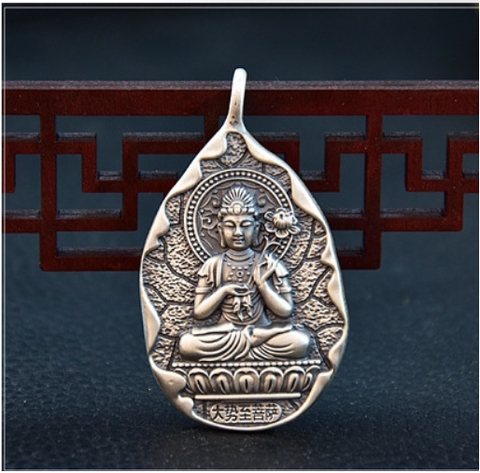 Mặt Dây Chuyền Đại Thế Chí Bồ Tát - Khắc Om Mani Padme Hum - DC5373