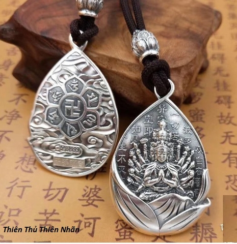 Mặt Dây Chuyền Thiên Thủ Thiên Nhãn - Khắc Om Mani Padme Hum - DC5493